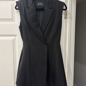 Do+Be Black Sleeveless Blazer Dress